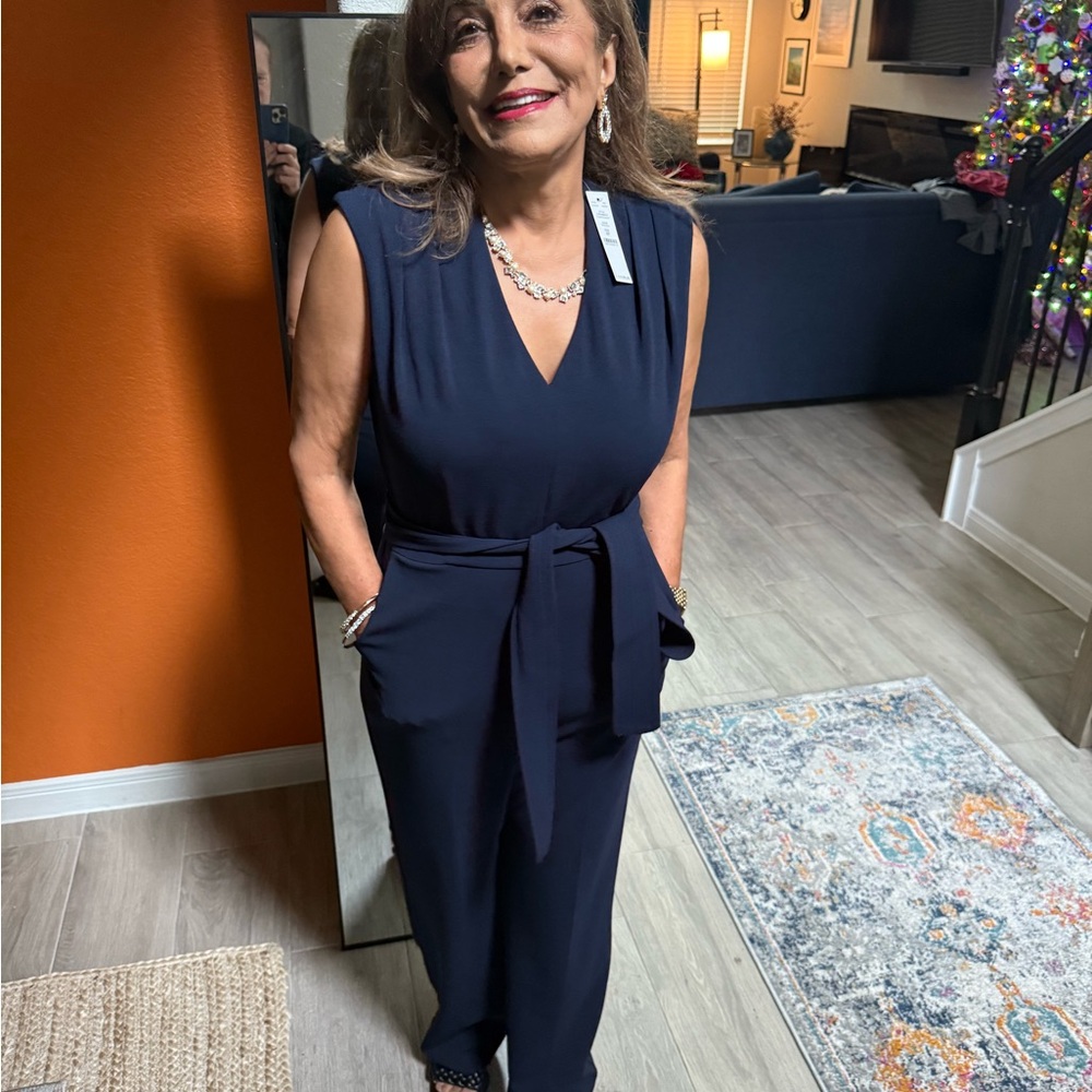 White House Black Market Deep Blue Jumpsuit